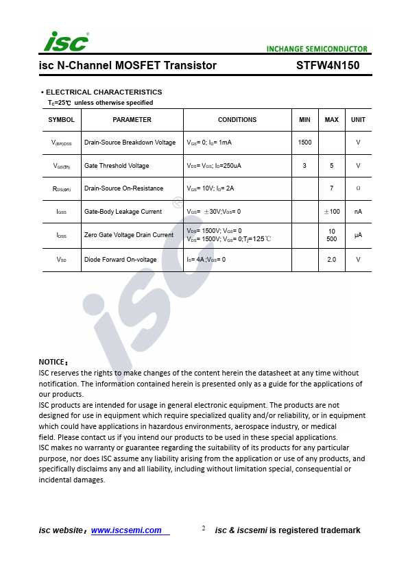 STFW4N150