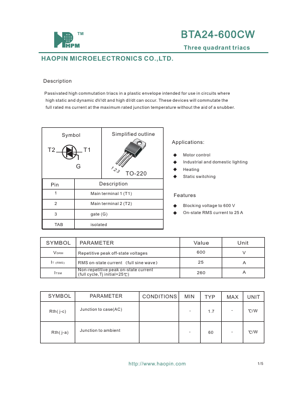 BTA24-600CW