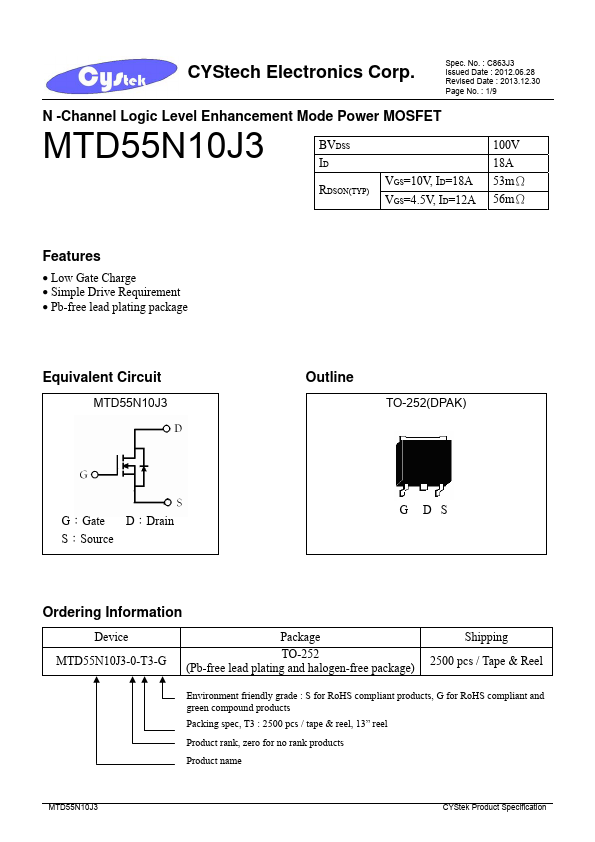 MTD55N10J3