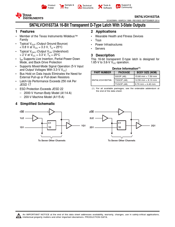 SN74LVCH16373A