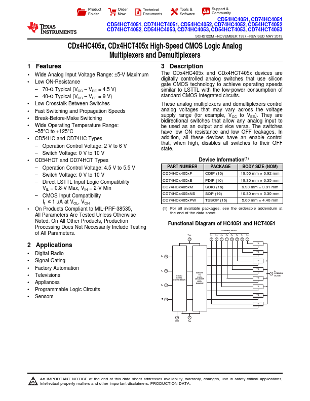 CD54HC4052F