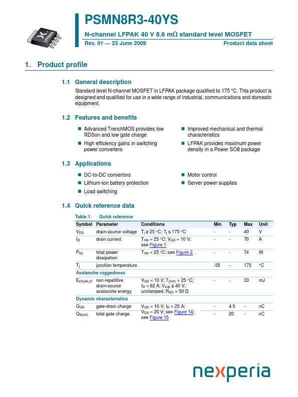 PSMN8R3-40YS