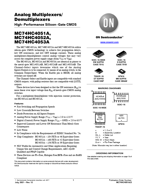 MC74HC4052A