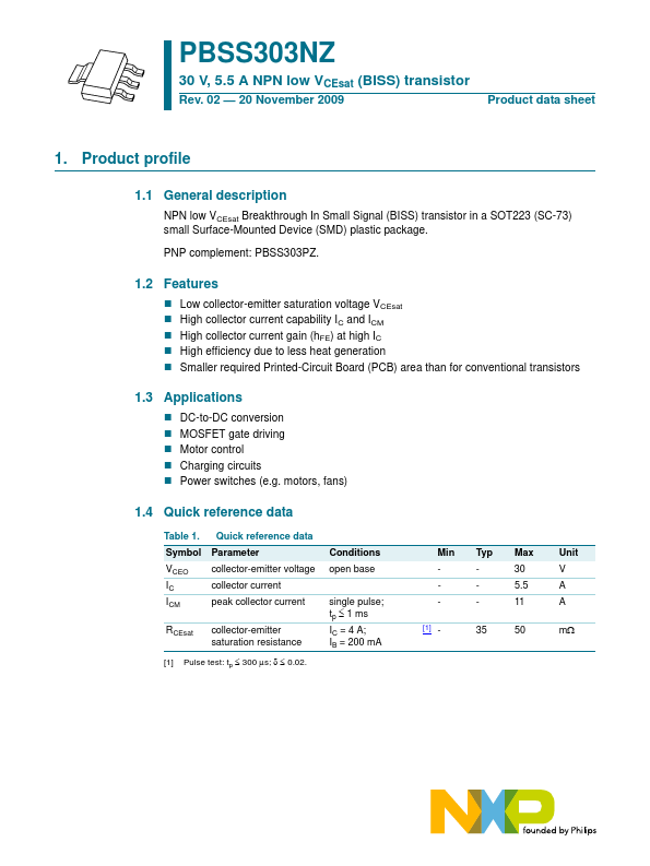 PBSS303NZ