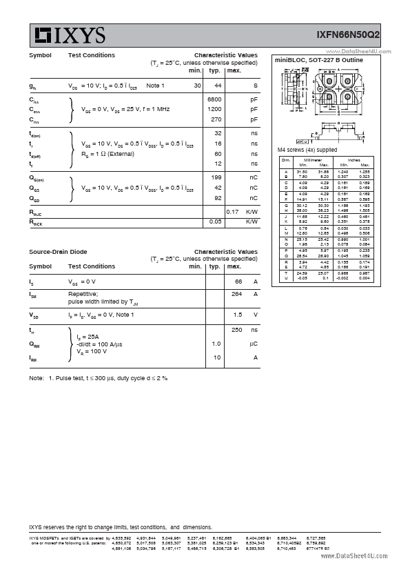 IXFN66N50Q2