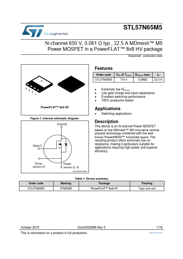 STL57N65M5