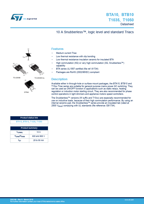 BTA10-600B