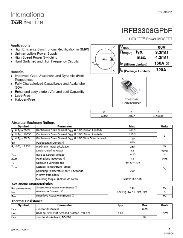 IRFB3306GPbF