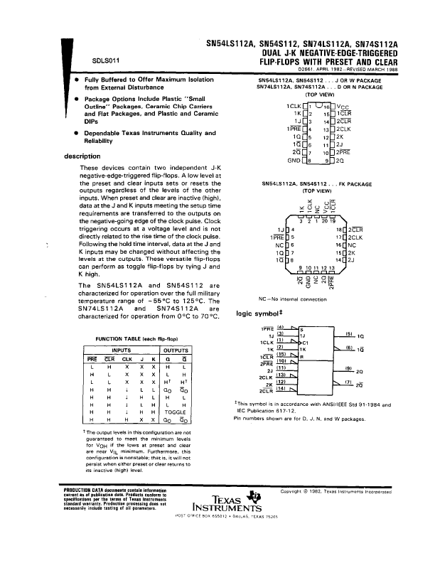 SN54LS112A