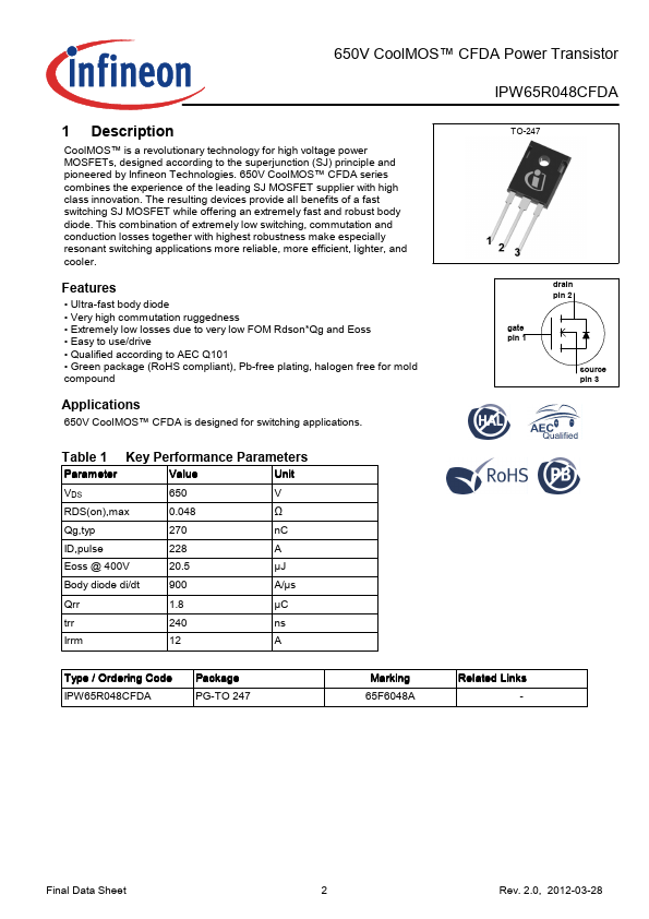 IPW65R048CFDA