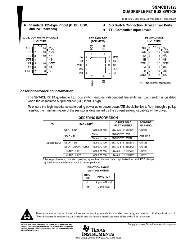 SN74CBT3125D