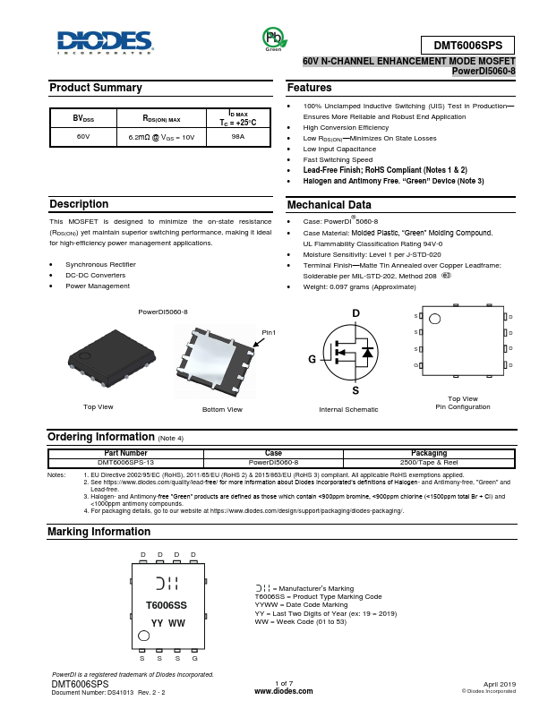 DMT6006SPS