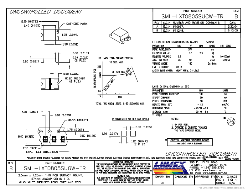 SML-LXT0805SUGW-TR