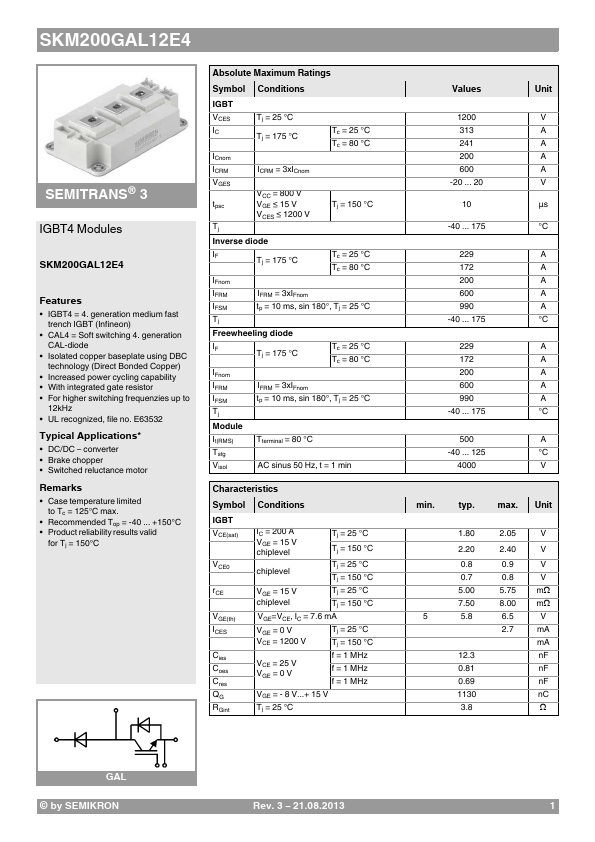 SKM200GAL12E4