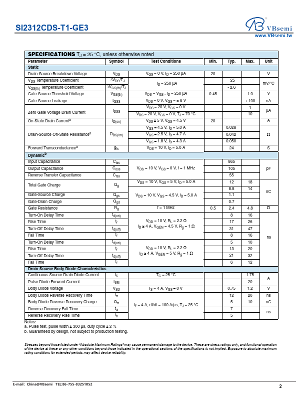 SI2312CDS-T1-GE3