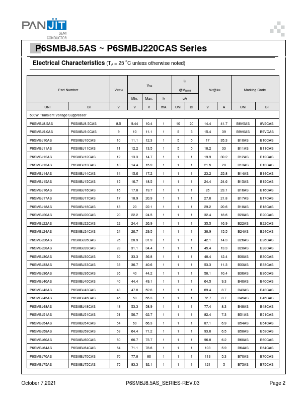 P6SMBJ90CAS