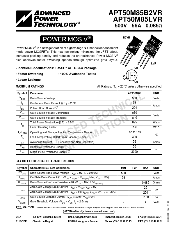 APT50M85B2VR