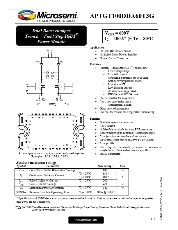 APTGT100DDA60T3G