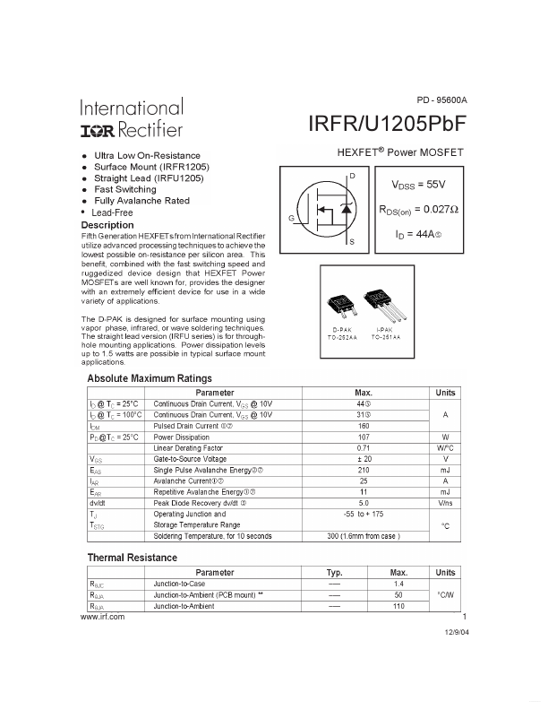 IRFR1205PBF