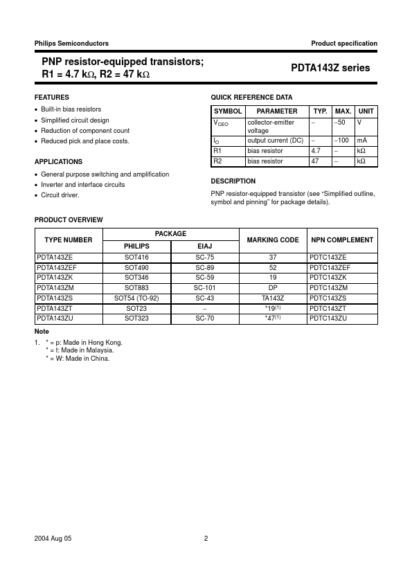 PDTA143ZU