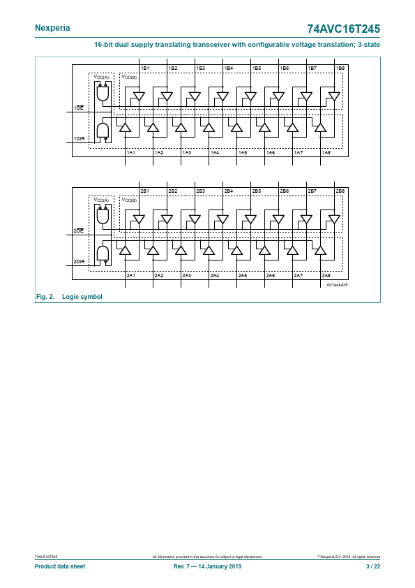 74AVC16T245