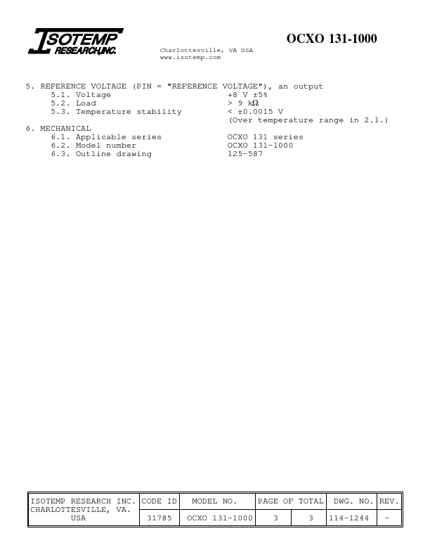 OCXO131-1000