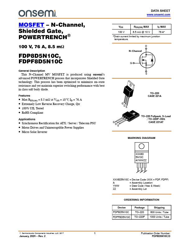 FDPF8D5N10C