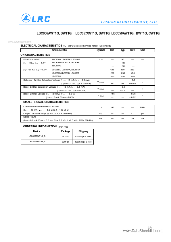 LBC857BWT1G