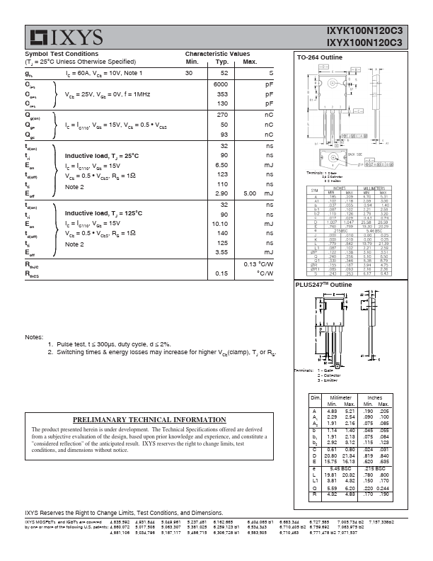 IXYX100N120C3