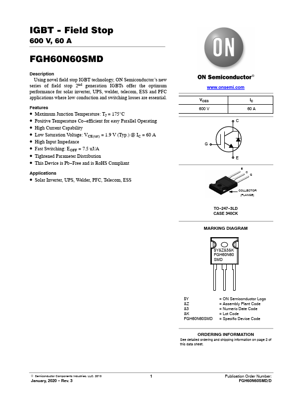 FGH60N60SMD