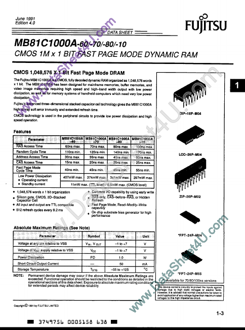 MB81C1000A