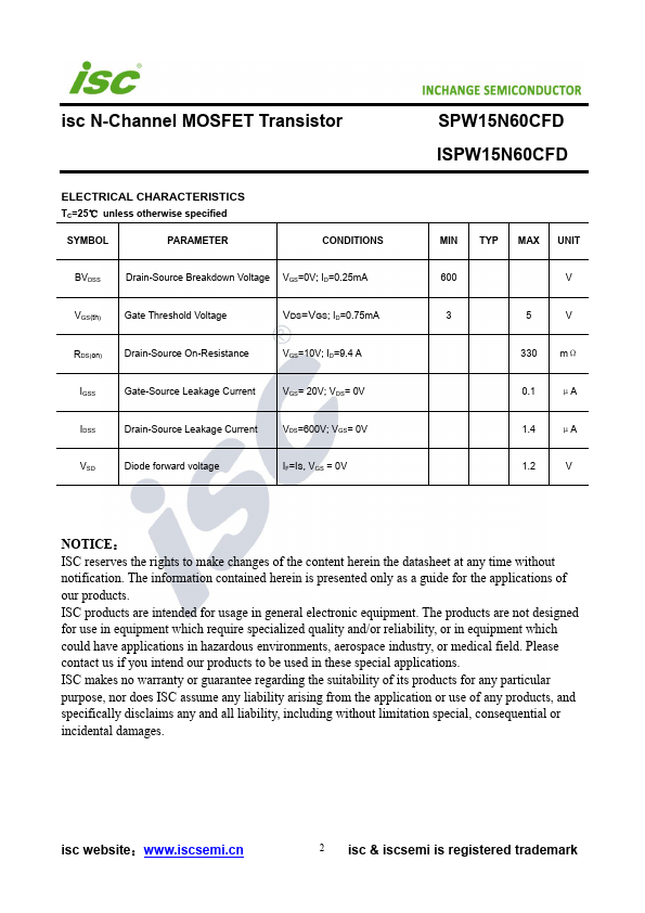 SPW15N60CFD