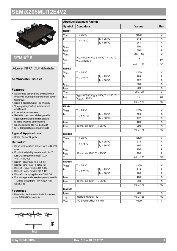 SEMiX205MLI12E4V2