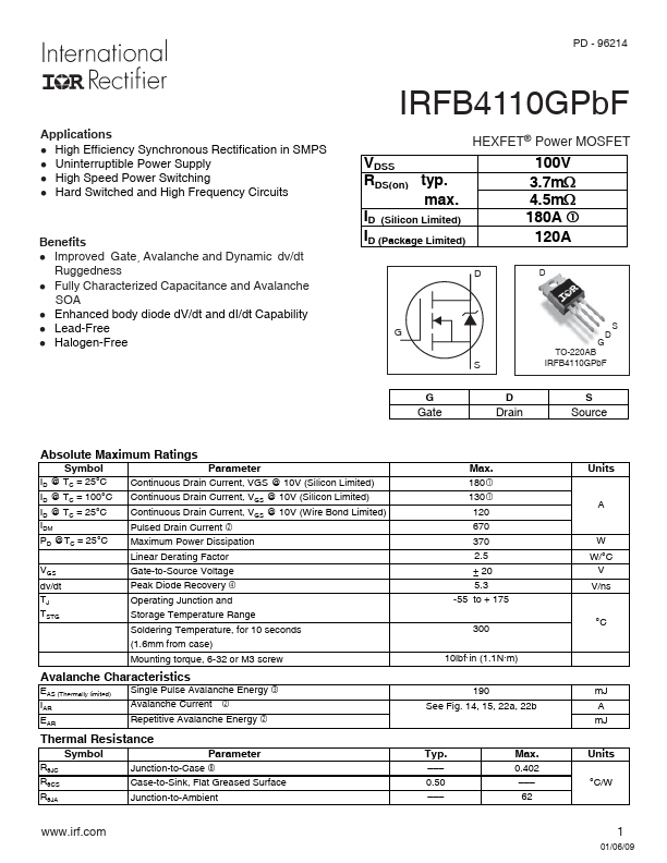 IRFB4110GPbF