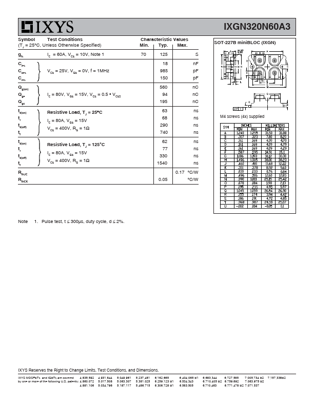 IXGN320N60A3