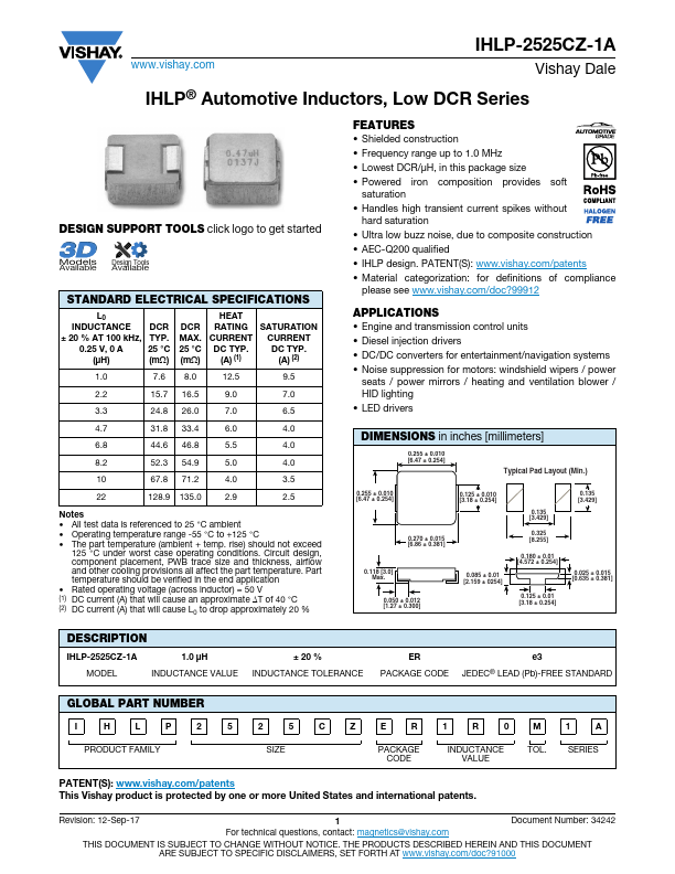 IHLP-2525CZ-1A