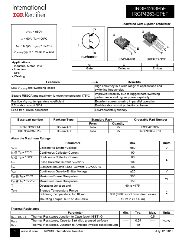 IRGP4263-EPBF