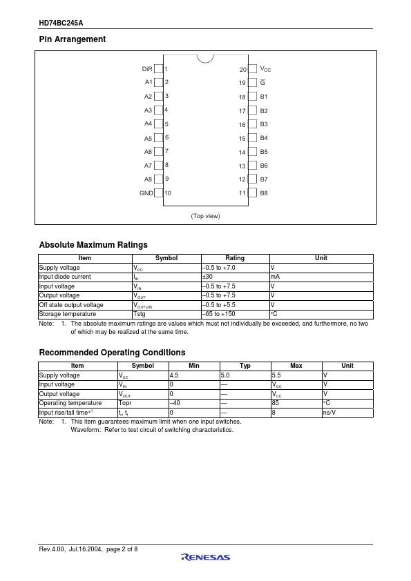 HD74BC245A