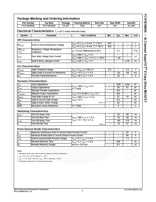 FCH165N60E