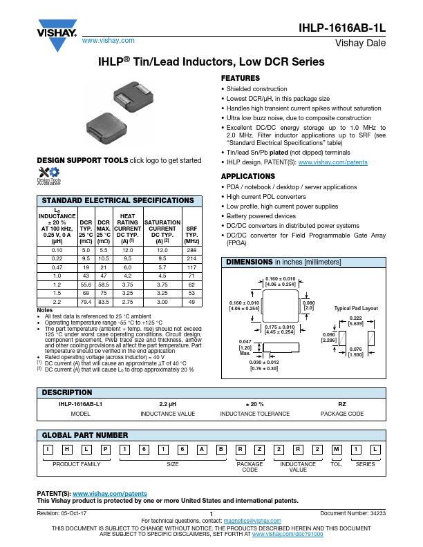 IHLP-1616AB-1L