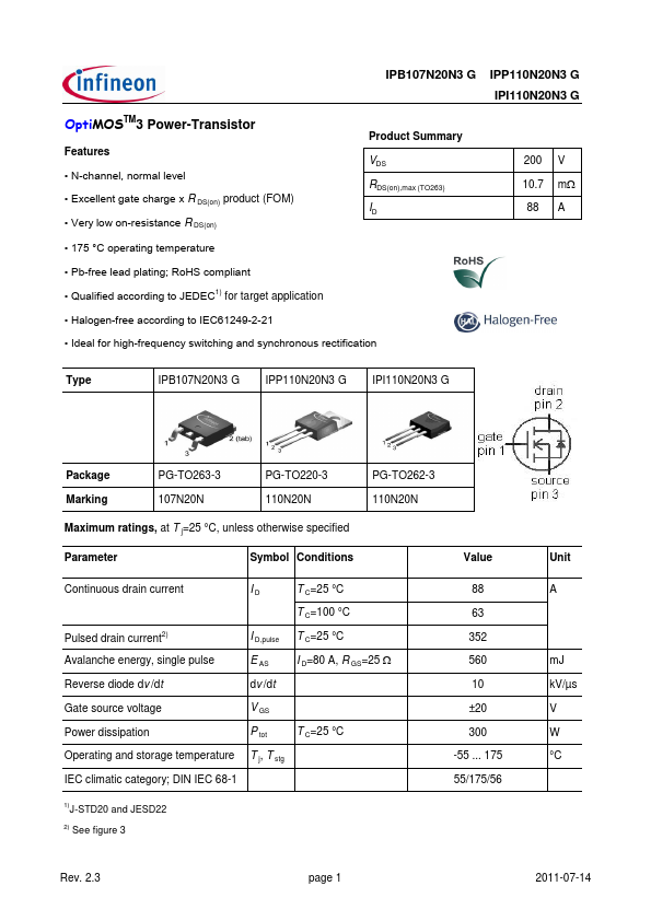 IPI110N20N3