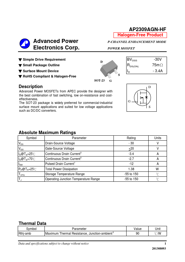 AP2309AGN-HF