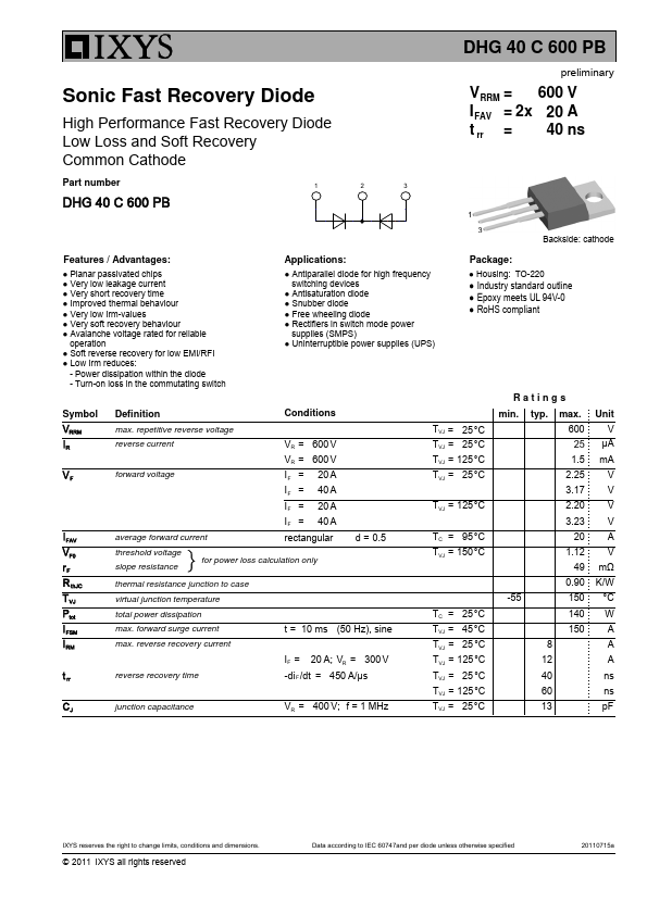 DHG40C600PB