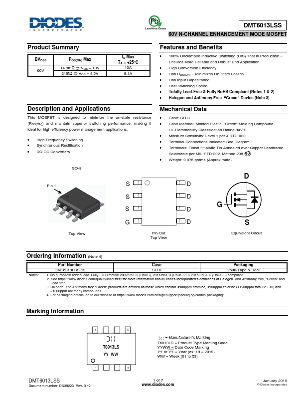 DMT6013LSS