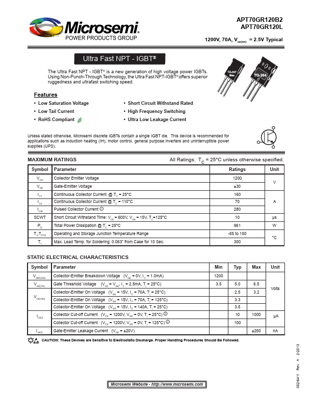 APT70GR120B2