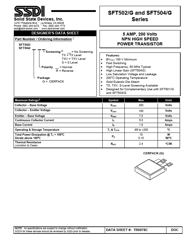 SFT502G