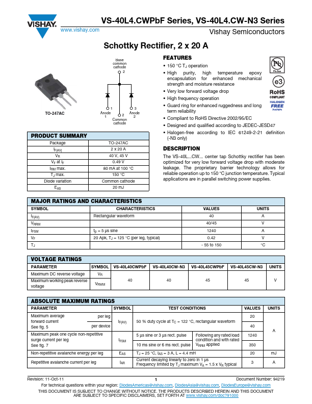 VS-40L45CWPbF