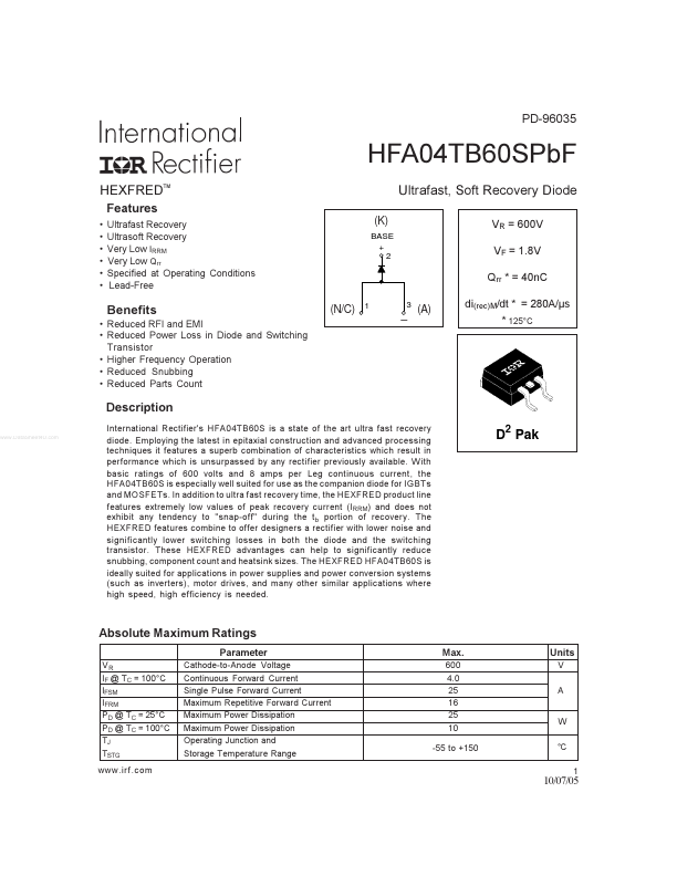 HFA04TB60SPBF