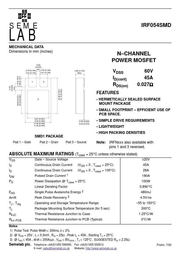 IRF054SMD