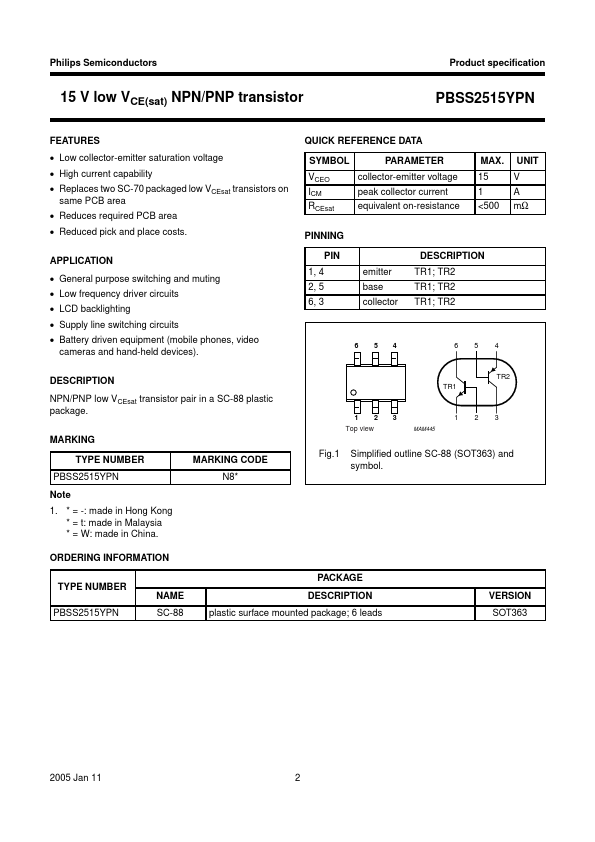 PBSS2515YPN